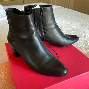 Vaneli Decima Black Nappa Leather Bootie